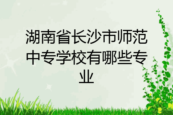 湖南省长沙市师范中专学校有哪些专业