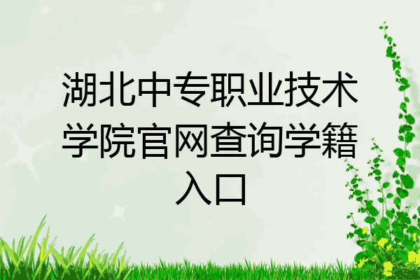 湖北中专职业技术学院官网查询学籍入口