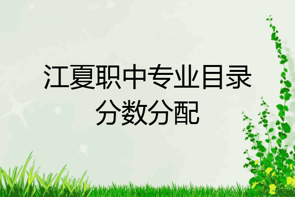 江夏职中专业目录分数分配