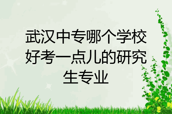 武汉中专哪个学校好考一点儿的研究生专业