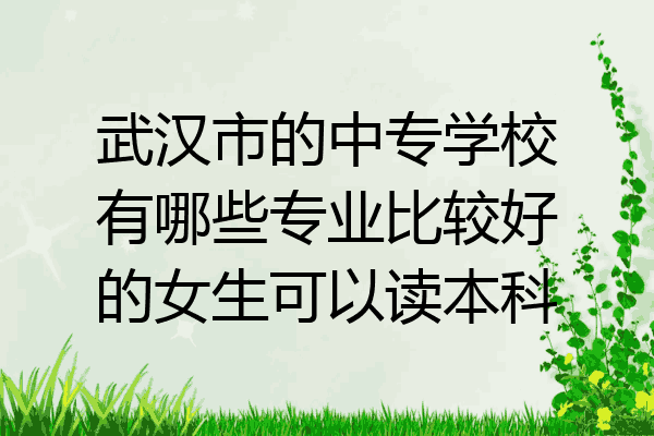 武汉市的中专学校有哪些专业比较好的女生可以读本科