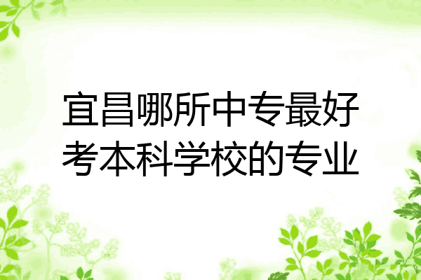 宜昌哪所中专最好考本科学校的专业