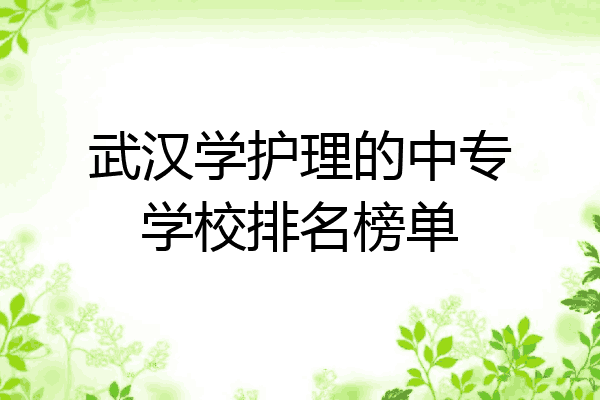 武汉学护理的中专学校排名榜单