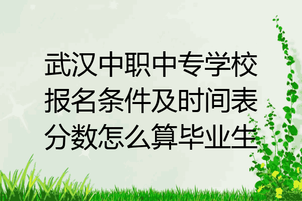 武汉中职中专学校报名条件及时间表分数怎么算毕业生