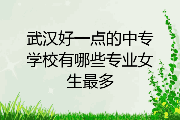 武汉好一点的中专学校有哪些专业女生最多