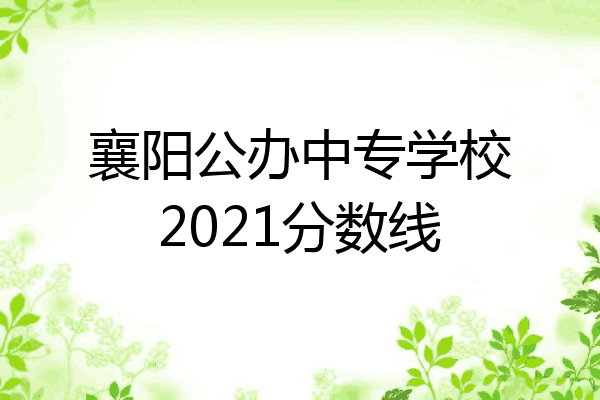 襄阳公办中专学校2021分数线
