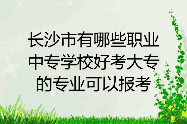 长沙市有哪些职业中专学校好考大专的专业可以报考