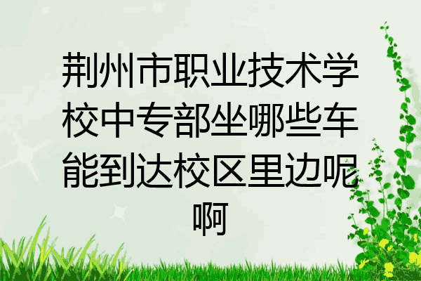 荆州市职业技术学校中专部坐哪些车能到达校区里边呢啊