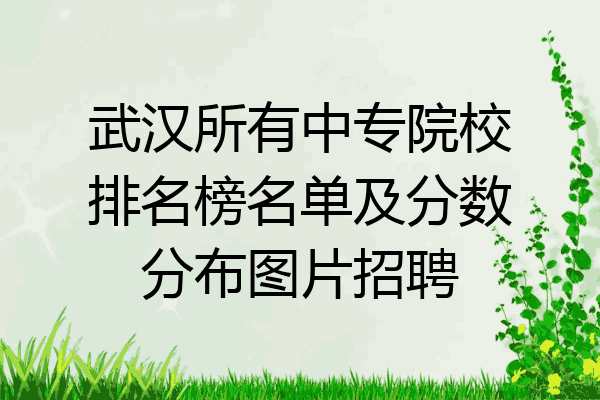 武汉所有中专院校排名榜名单及分数分布图片招聘