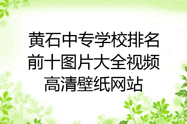 黄石中专学校排名前十图片大全视频高清壁纸网站