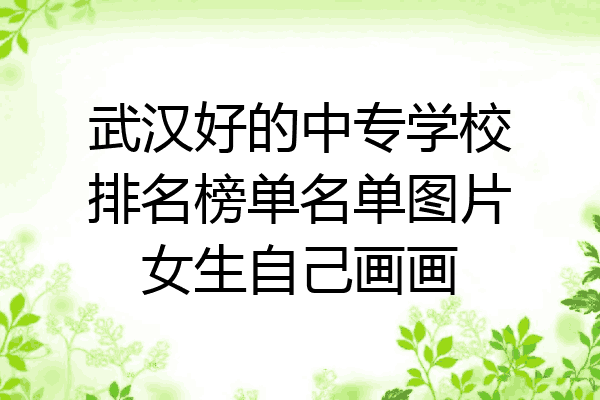 武汉好的中专学校排名榜单名单图片女生自己画画