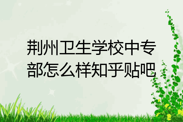 荆州卫生学校中专部怎么样知乎贴吧
