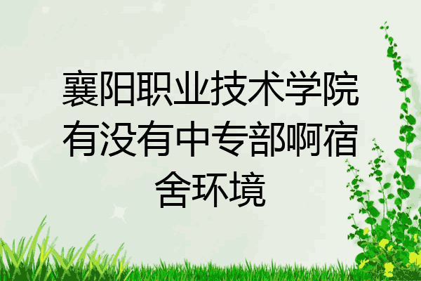 襄阳职业技术学院有没有中专部啊宿舍环境