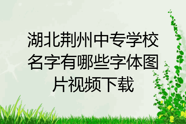 湖北荆州中专学校名字有哪些字体图片视频下载