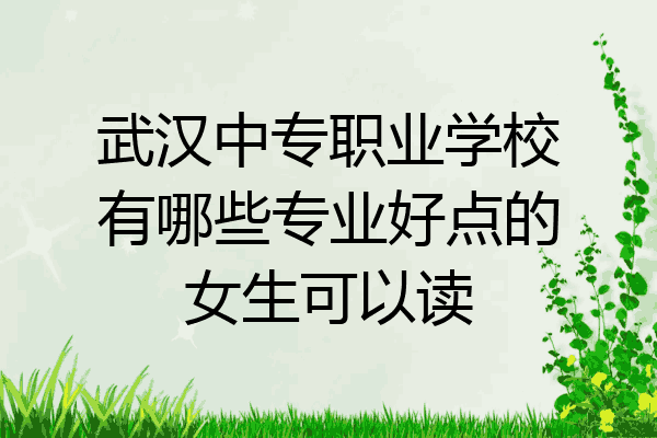 武汉中专职业学校有哪些专业好点的女生可以读