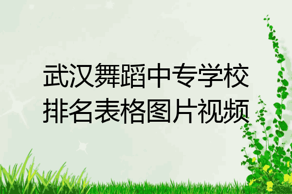 武汉舞蹈中专学校排名表格图片视频