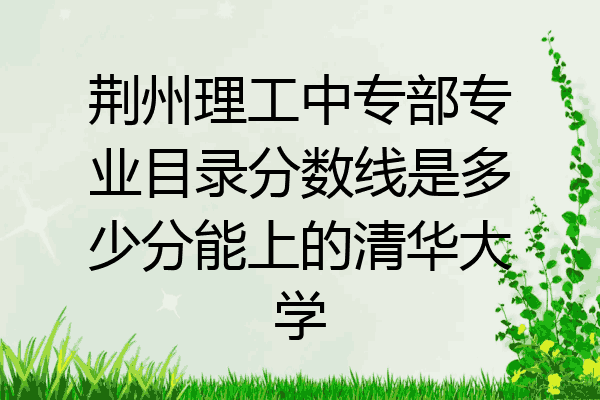 荆州理工中专部专业目录分数线是多少分能上的清华大学