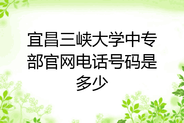 宜昌三峡大学中专部官网电话号码是多少