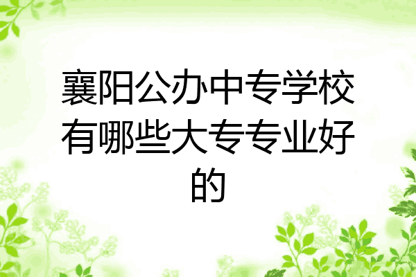 襄阳公办中专学校有哪些大专专业好的