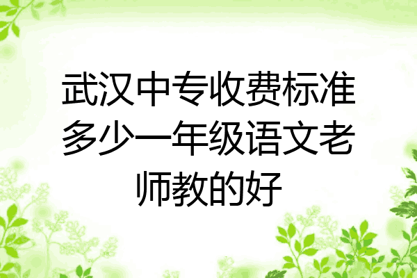 武汉中专收费标准多少一年级语文老师教的好