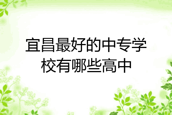 宜昌最好的中专学校有哪些高中