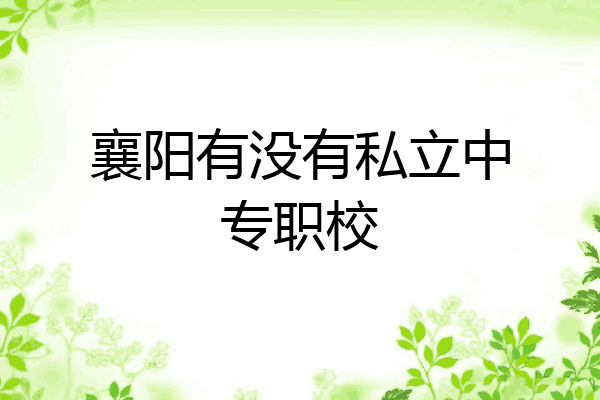 襄阳有没有私立中专职校