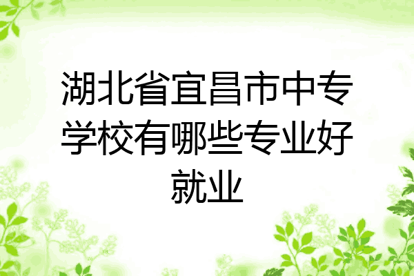 湖北省宜昌市中专学校有哪些专业好就业