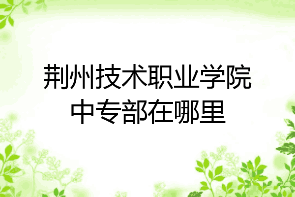 荆州技术职业学院中专部在哪里
