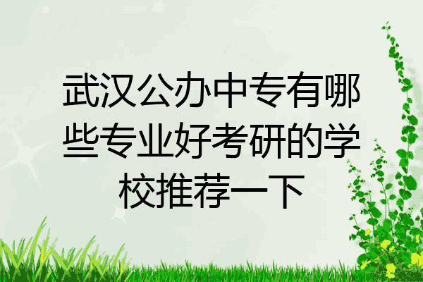 武汉公办中专有哪些专业好考研的学校推荐一下