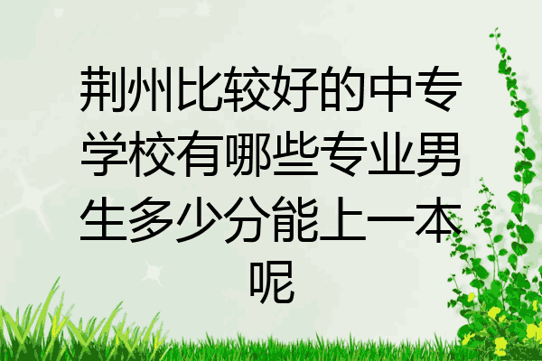 荆州比较好的中专学校有哪些专业男生多少分能上一本呢