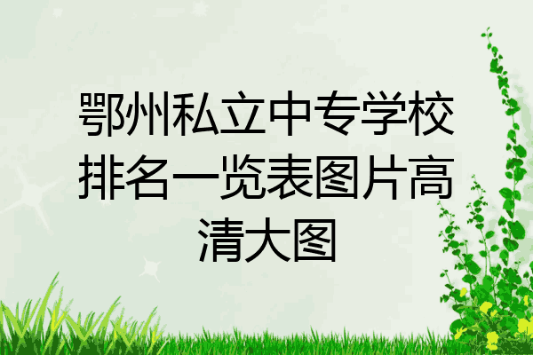 鄂州私立中专学校排名一览表图片高清大图