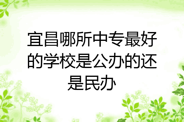 宜昌哪所中专最好的学校是公办的还是民办