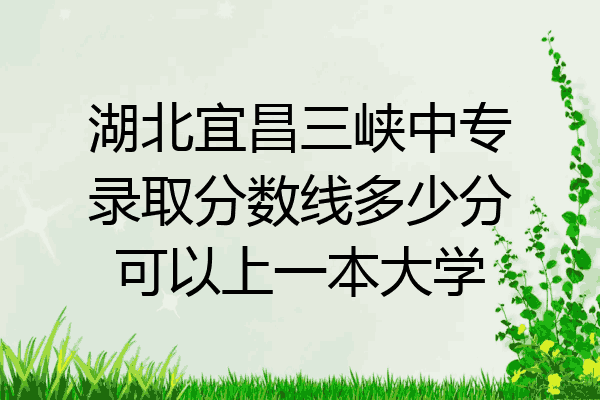 湖北宜昌三峡中专录取分数线多少分可以上一本大学