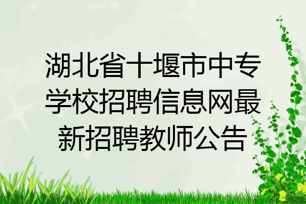 湖北省十堰市中专学校招聘信息网最新招聘教师公告