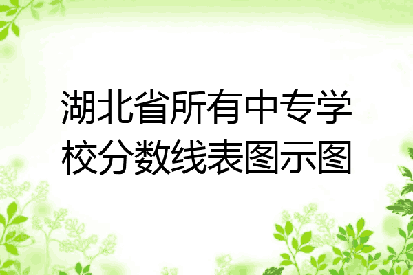 湖北省所有中专学校分数线表图示图