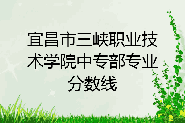 宜昌市三峡职业技术学院中专部专业分数线
