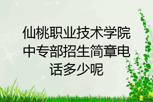 仙桃职业技术学院中专部招生简章电话多少呢
