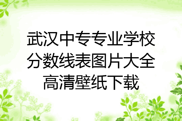 武汉中专专业学校分数线表图片大全高清壁纸下载
