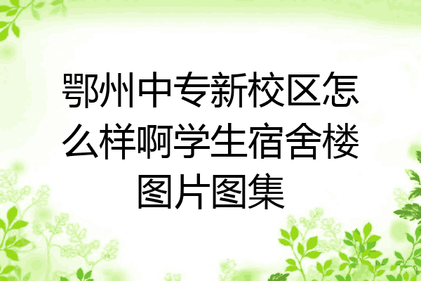 鄂州中专新校区怎么样啊学生宿舍楼图片图集