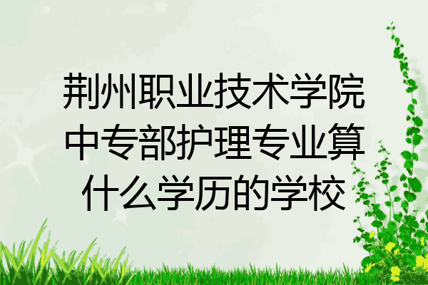 荆州职业技术学院中专部护理专业算什么学历的学校