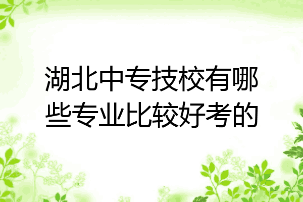 湖北中专技校有哪些专业比较好考的