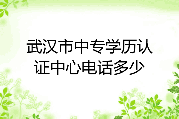 武汉市中专学历认证中心电话多少