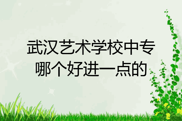 武汉艺术学校中专哪个好进一点的