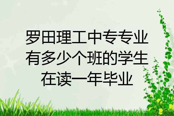罗田理工中专专业有多少个班的学生在读一年毕业