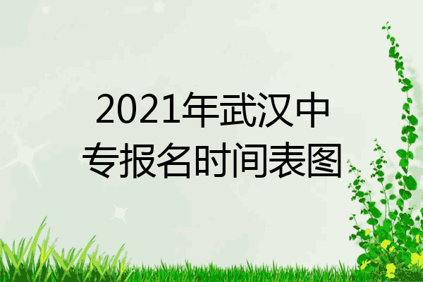 2021年武汉中专报名时间表图