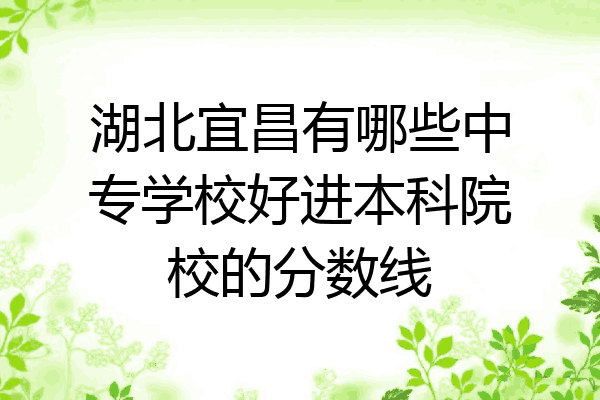 湖北宜昌有哪些中专学校好进本科院校的分数线