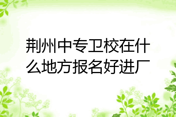 荆州中专卫校在什么地方报名好进厂