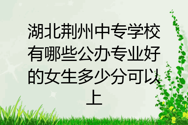 湖北荆州中专学校有哪些公办专业好的女生多少分可以上