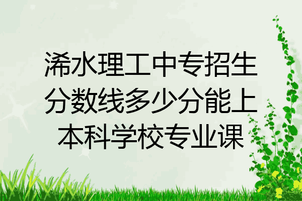 浠水理工中专招生分数线多少分能上本科学校专业课