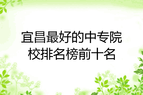 宜昌最好的中专院校排名榜前十名